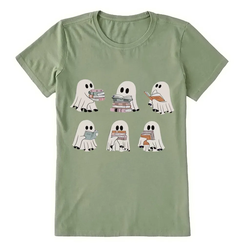 Pagewings Ghost Reading Halloween Unisex Classic T-shirt