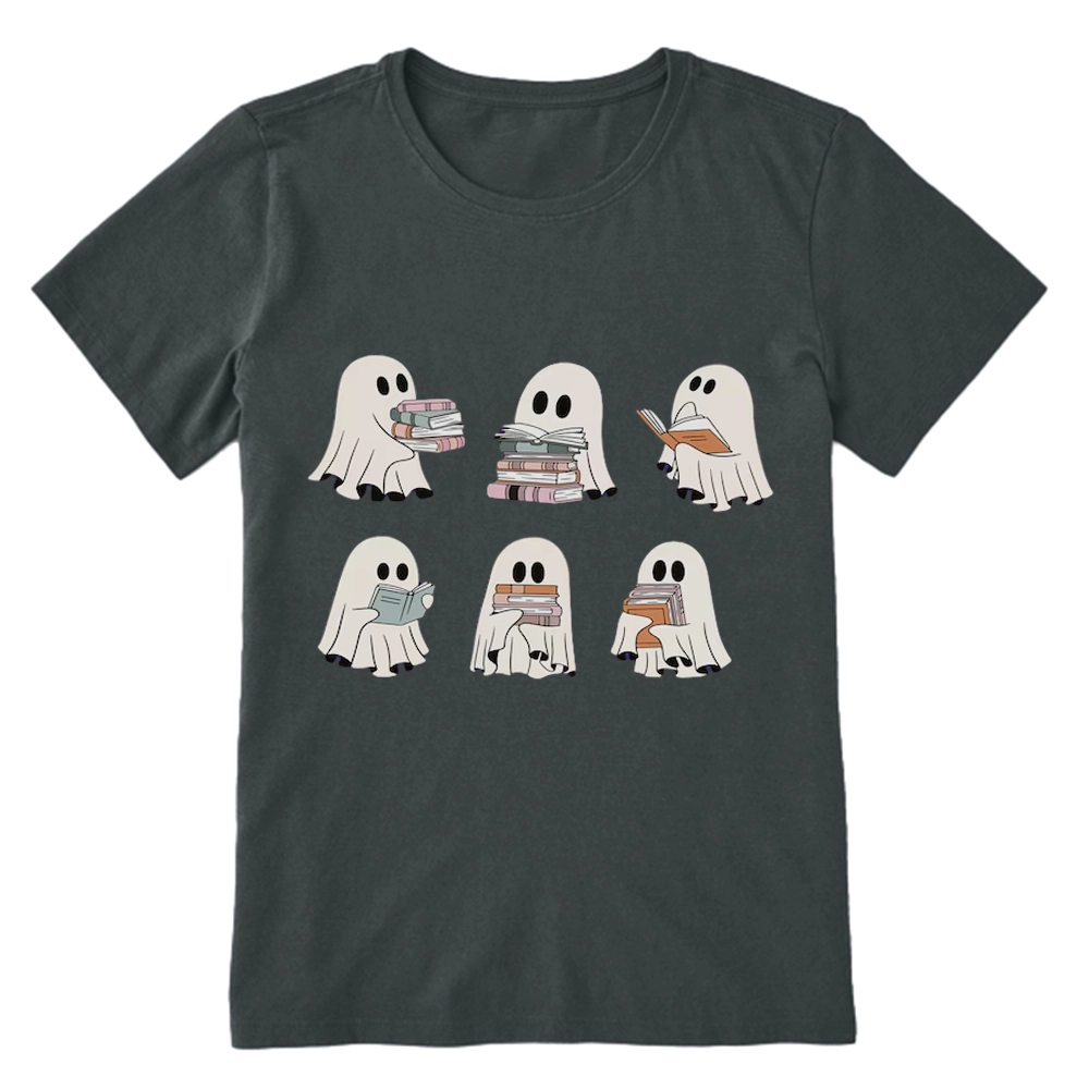 Pagewings Ghost Reading Halloween Unisex Classic T-shirt