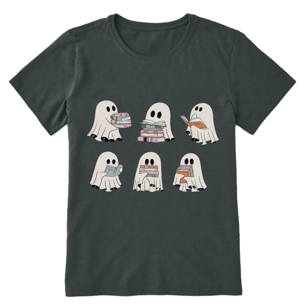 Pagewings Ghost Reading Halloween Unisex Classic T-shirt