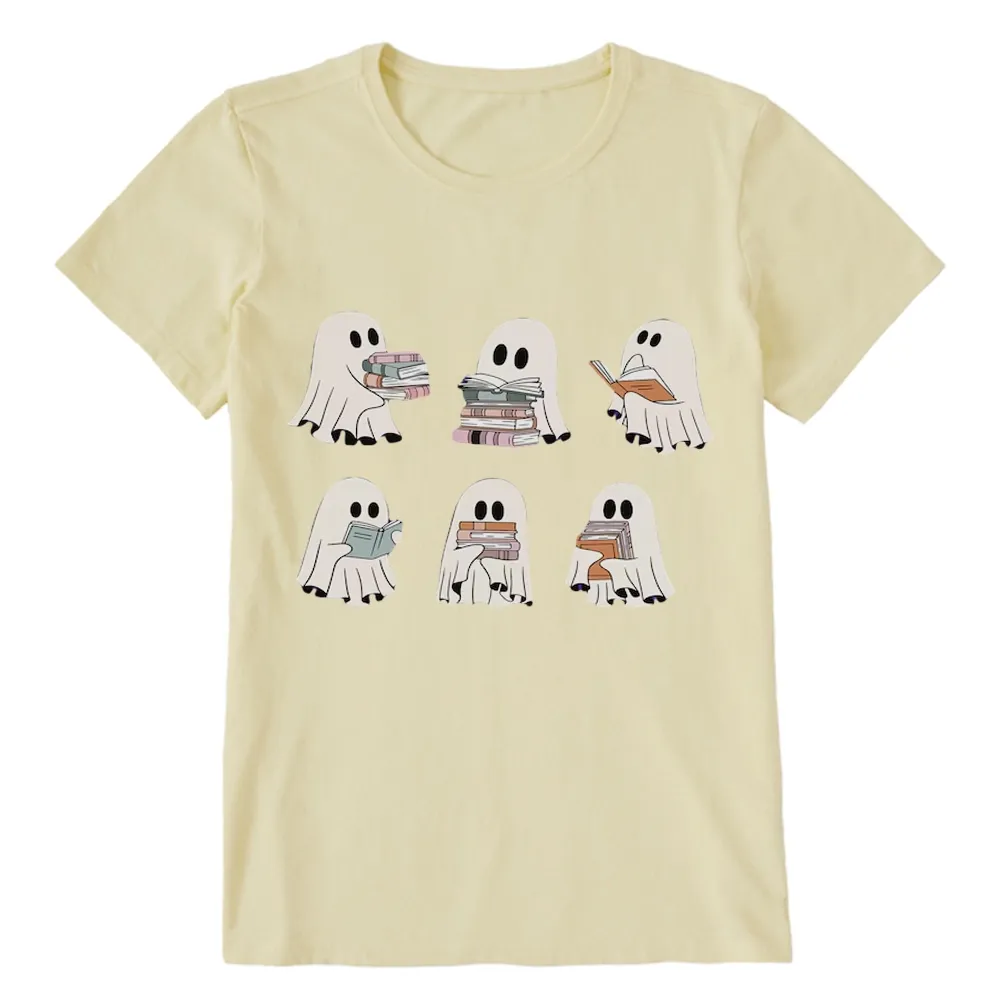 Pagewings Ghost Reading Halloween Unisex Classic T-shirt