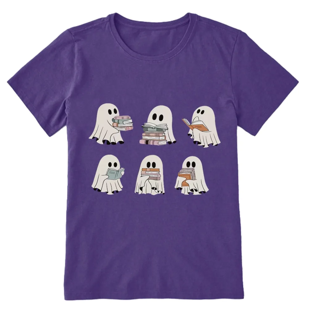 Pagewings Ghost Reading Halloween Unisex Classic T-shirt