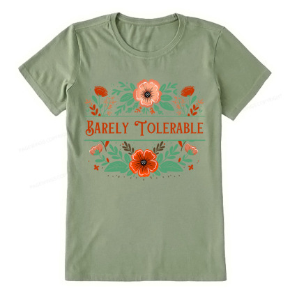 Pagewings Barely Tolerable Book Lover Bookish Unisex Classic T-shirt
