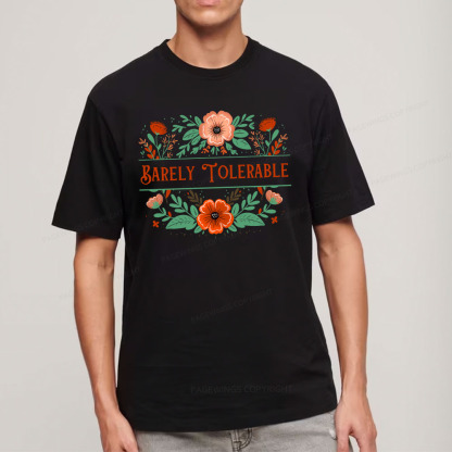 Pagewings Barely Tolerable Book Lover Bookish Unisex Classic T-shirt
