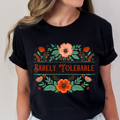 Pagewings Barely Tolerable Book Lover Bookish Unisex Classic T-shirt