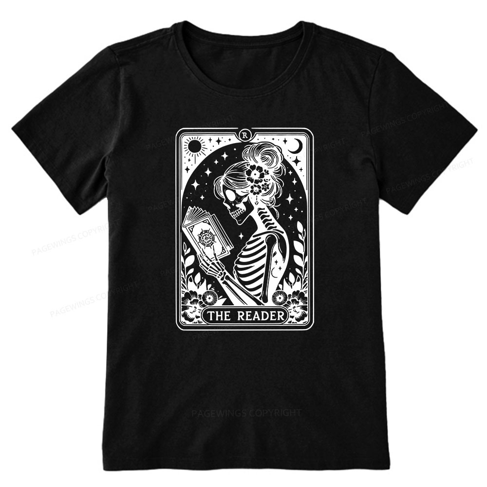 Pagewings Tarot Lover Gift Halloween Skeleton Tee Unisex Classic T-shirt