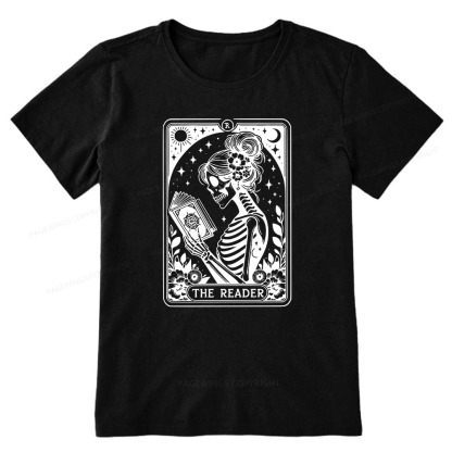 Pagewings Tarot Lover Gift Halloween Skeleton Tee Unisex Classic T-shirt