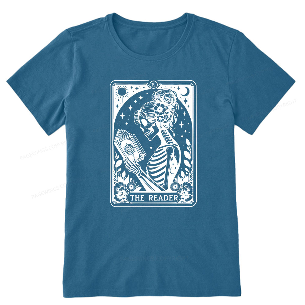 Pagewings Tarot Lover Gift Halloween Skeleton Tee Unisex Classic T-shirt
