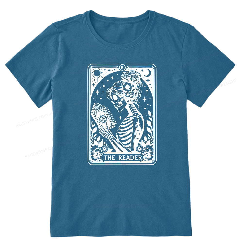 Pagewings Tarot Lover Gift Halloween Skeleton Tee Unisex Classic T-shi