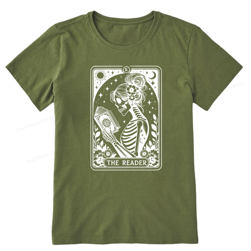 Pagewings Tarot Lover Gift Halloween Skeleton Tee Unisex Classic T-shirt