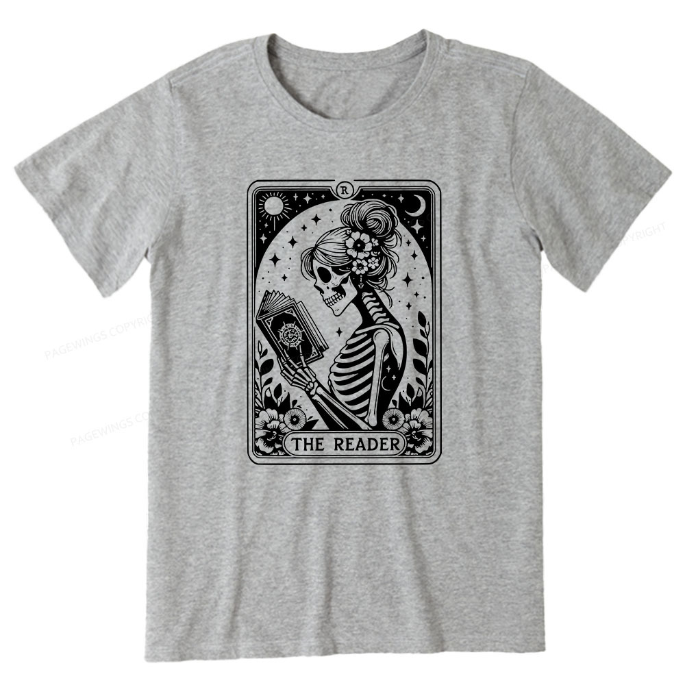 Pagewings Tarot Lover Gift Halloween Skeleton Tee Unisex Classic T-shirt