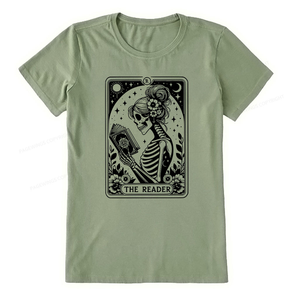 Pagewings Tarot Lover Gift Halloween Skeleton Tee Unisex Classic T-shirt