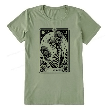 Pagewings Tarot Lover Gift Halloween Skeleton Tee Unisex Classic T-shirt