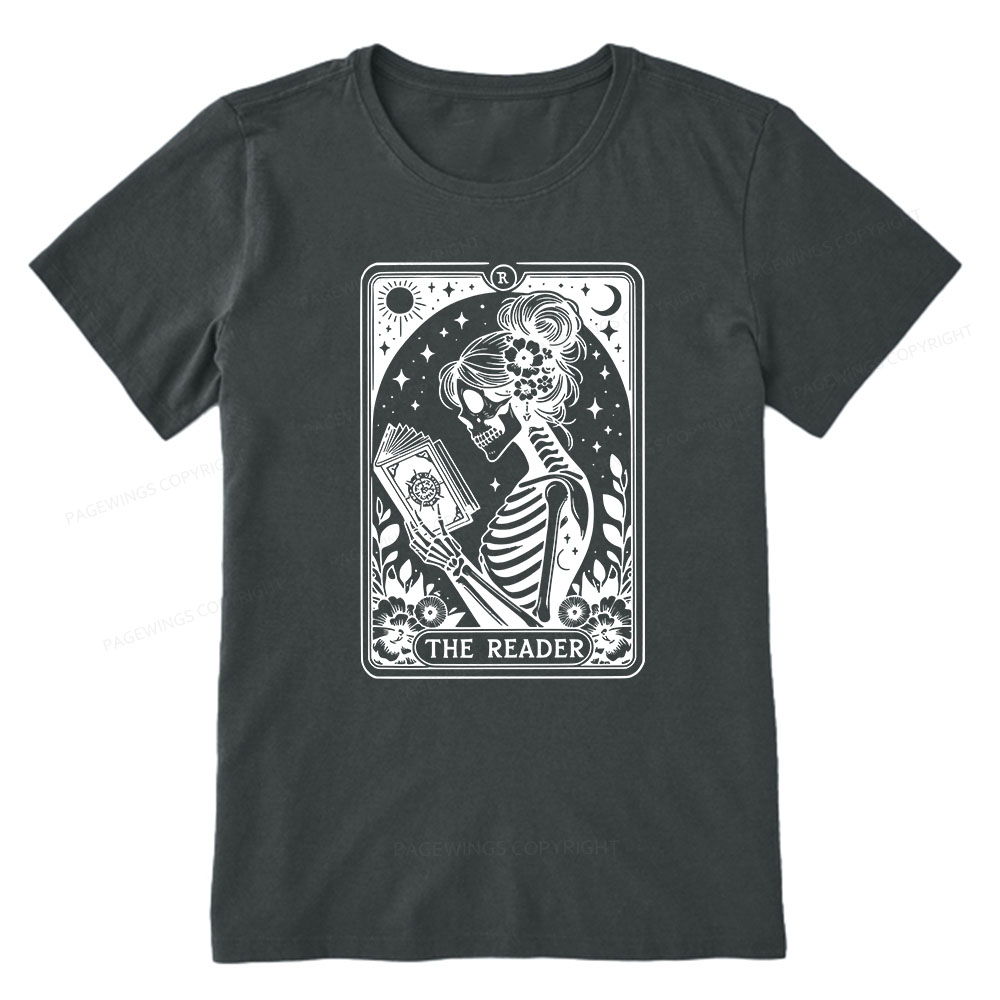 Pagewings Tarot Lover Gift Halloween Skeleton Tee Unisex Classic T-shirt