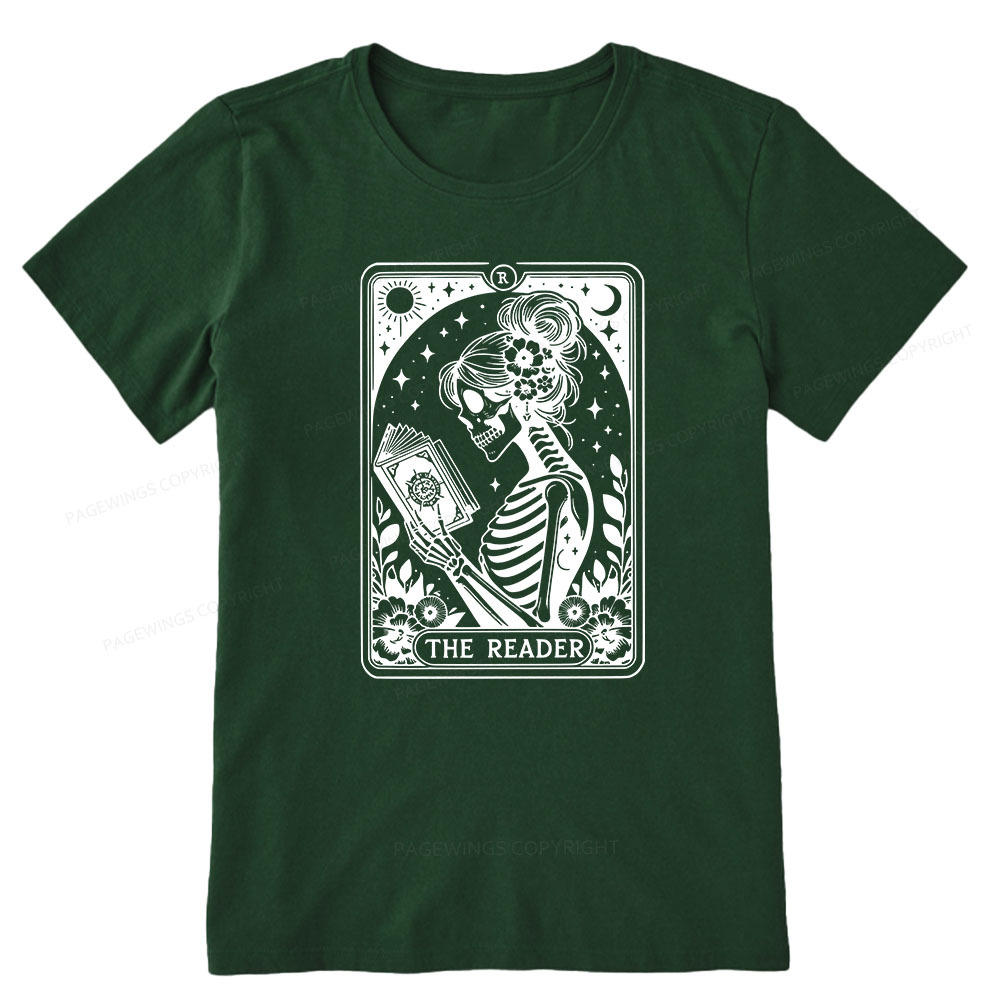 Pagewings Tarot Lover Gift Halloween Skeleton Tee Unisex Classic T-shirt