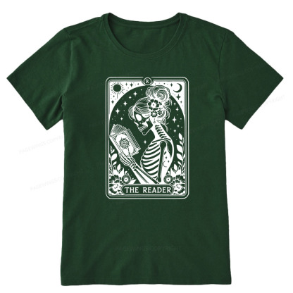 Pagewings Tarot Lover Gift Halloween Skeleton Tee Unisex Classic T-shirt