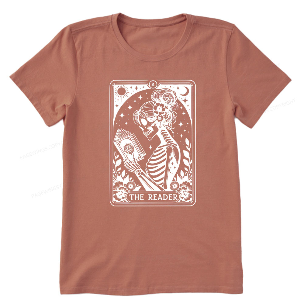 Pagewings Tarot Lover Gift Halloween Skeleton Tee Unisex Classic T-shirt