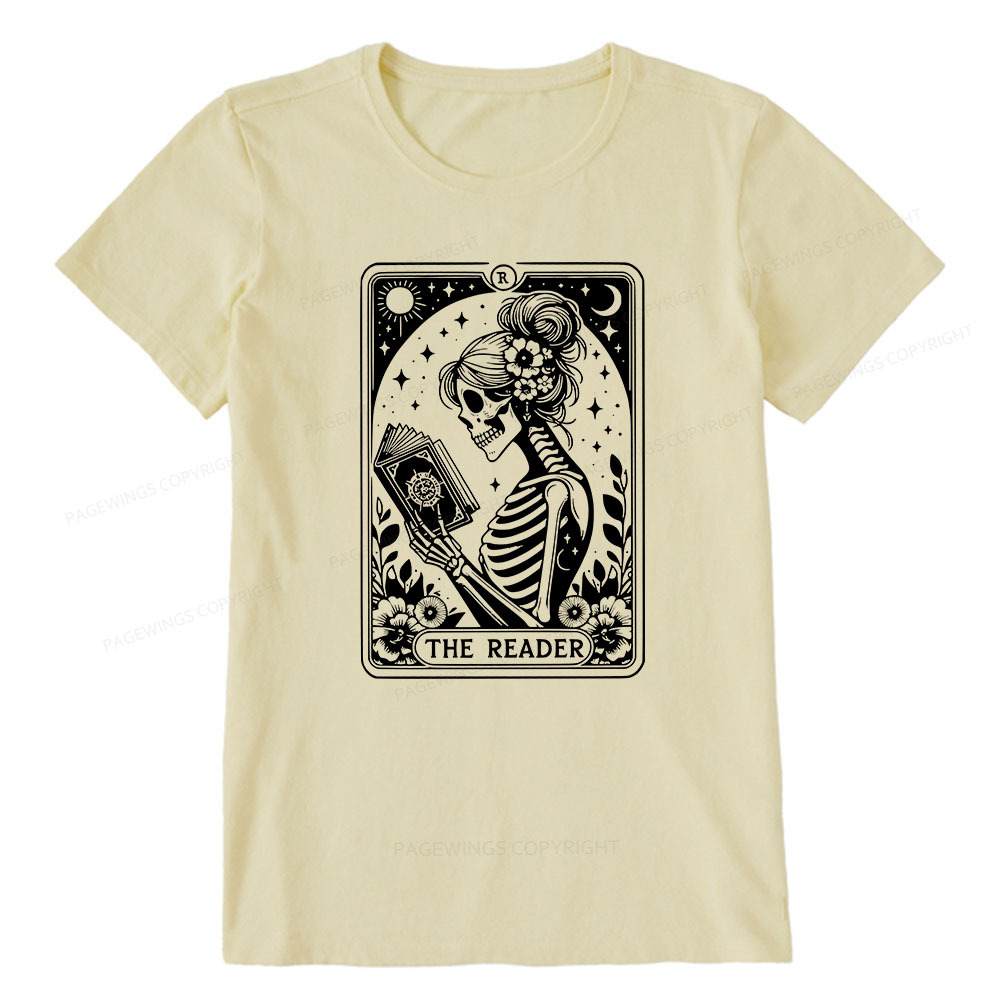 Pagewings Tarot Lover Gift Halloween Skeleton Tee Unisex Classic T-shirt