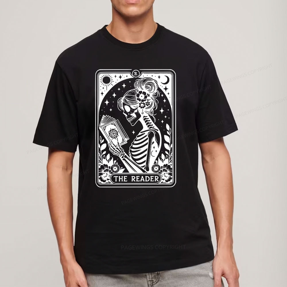 Pagewings Tarot Lover Gift Halloween Skeleton Tee Unisex Classic T-shirt