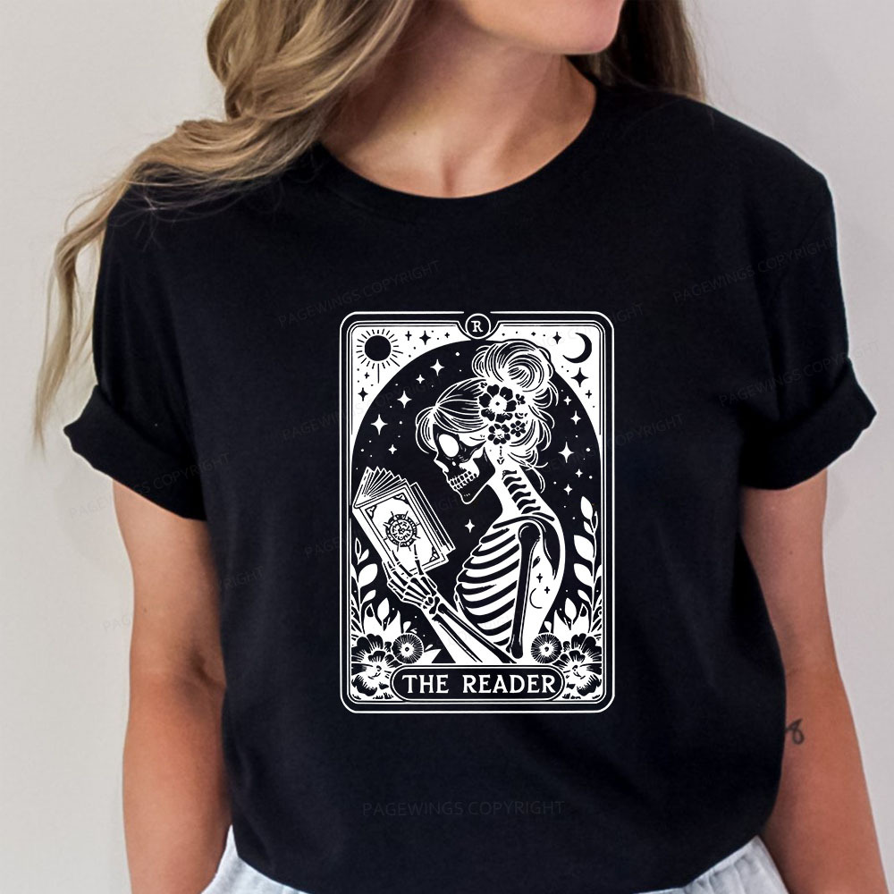 Pagewings Tarot Lover Gift Halloween Skeleton Tee Unisex Classic T-shirt