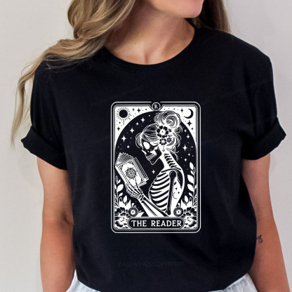 Pagewings Tarot Lover Gift Halloween Skeleton Tee Unisex Classic T-shirt