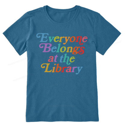 Pagewings Everyone belongs at the library Unisex Classic T-shirt