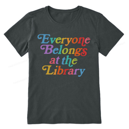 Pagewings Everyone belongs at the library Unisex Classic T-shirt