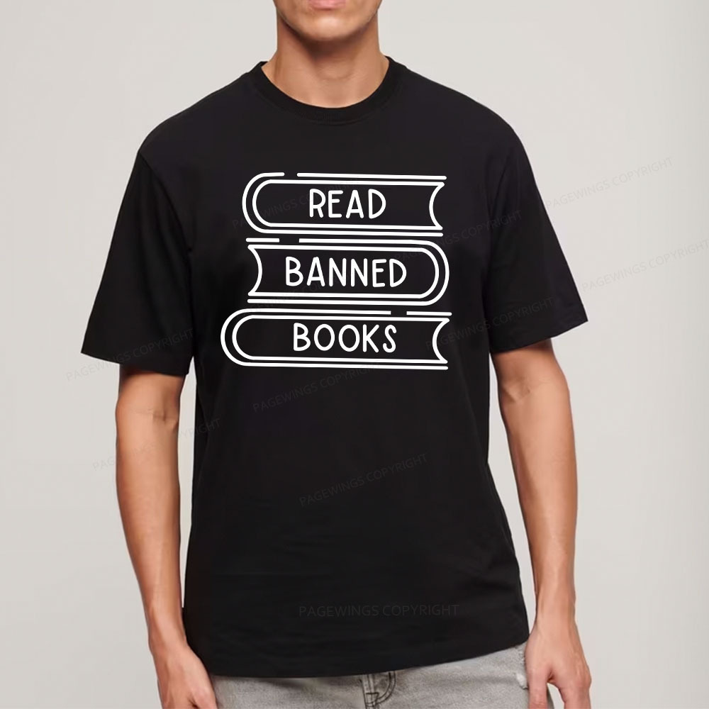 Pagewings Read Banned Books Stack Unisex Tee Unisex Classic T-shirt