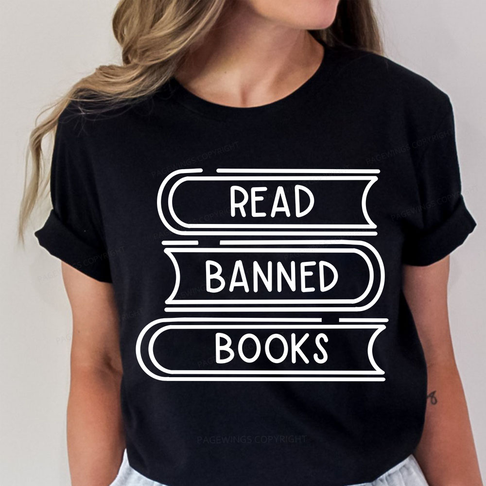 Pagewings Read Banned Books Stack Unisex Tee Unisex Classic T-shirt