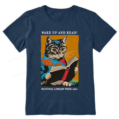 Pagewings Cat Reading Poster Unisex Classic T-shirt