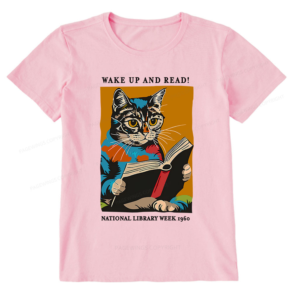 Pagewings Cat Reading Poster Unisex Classic T-shirt