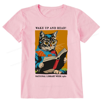 Pagewings Cat Reading Poster Unisex Classic T-shirt