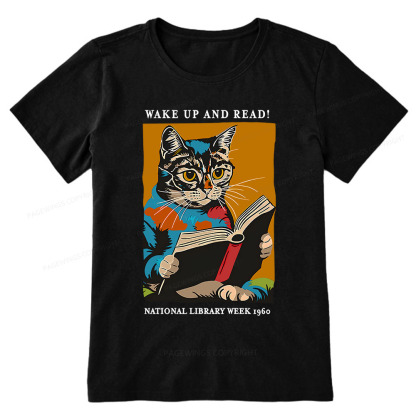 Pagewings Cat Reading Poster Unisex Classic T-shirt