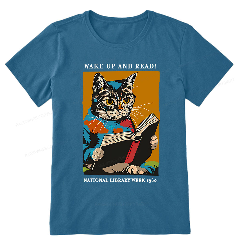 Pagewings Cat Reading Poster Unisex Classic T-shirt