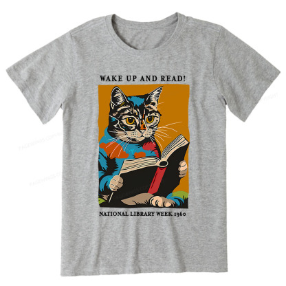 Pagewings Cat Reading Poster Unisex Classic T-shirt