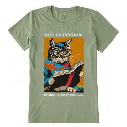 Pagewings Cat Reading Poster Unisex Classic T-shirt