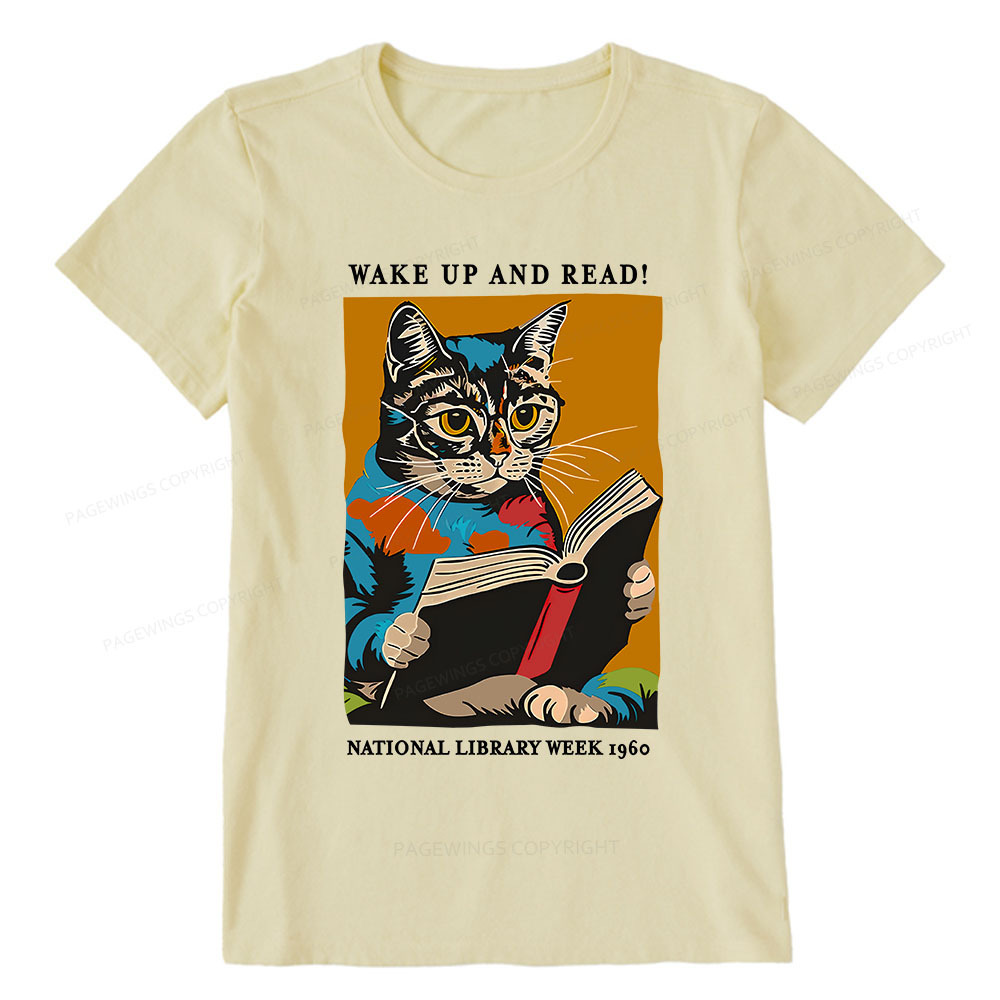 Pagewings Cat Reading Poster Unisex Classic T-shirt