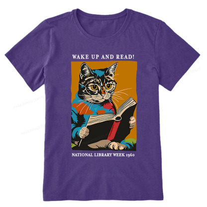 Pagewings Cat Reading Poster Unisex Classic T-shirt