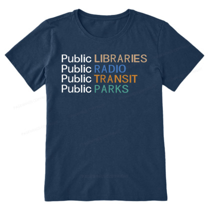 Pagewings Public Libraries Radio Transit Parks Unisex Classic T-shirt