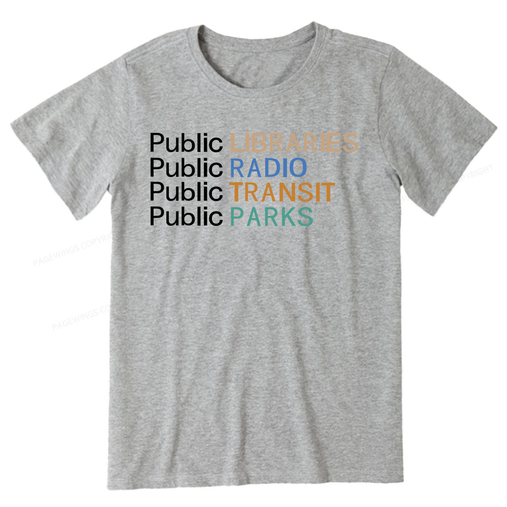 Pagewings Public Libraries Radio Transit Parks Unisex Classic T-shirt