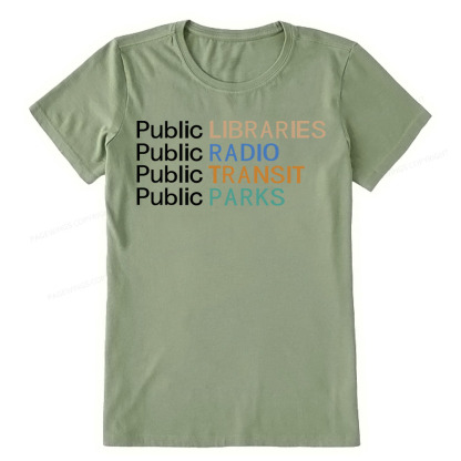Pagewings Public Libraries Radio Transit Parks Unisex Classic T-shirt