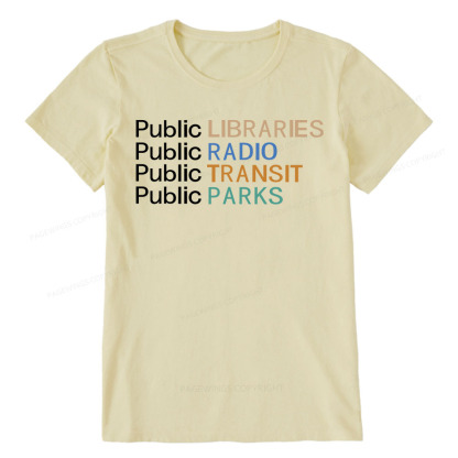 Pagewings Public Libraries Radio Transit Parks Unisex Classic T-shirt