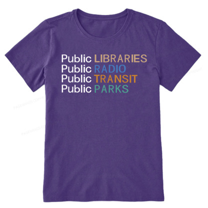 Pagewings Public Libraries Radio Transit Parks Unisex Classic T-shirt