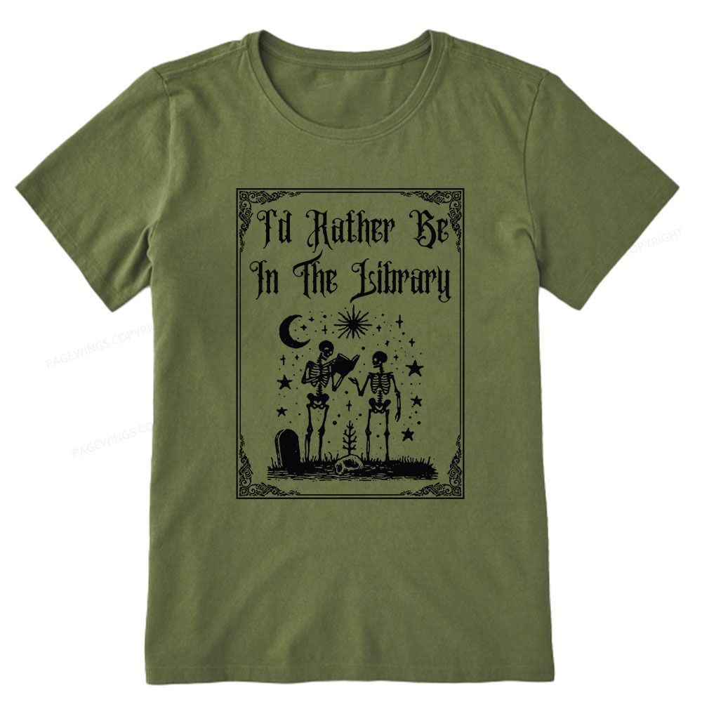 Pagewings I'd Rather Be In The Library Unisex Classic T-shirt