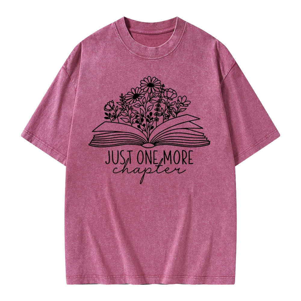 Pagewings Just One More Chapter Unisex Washed T-shirt