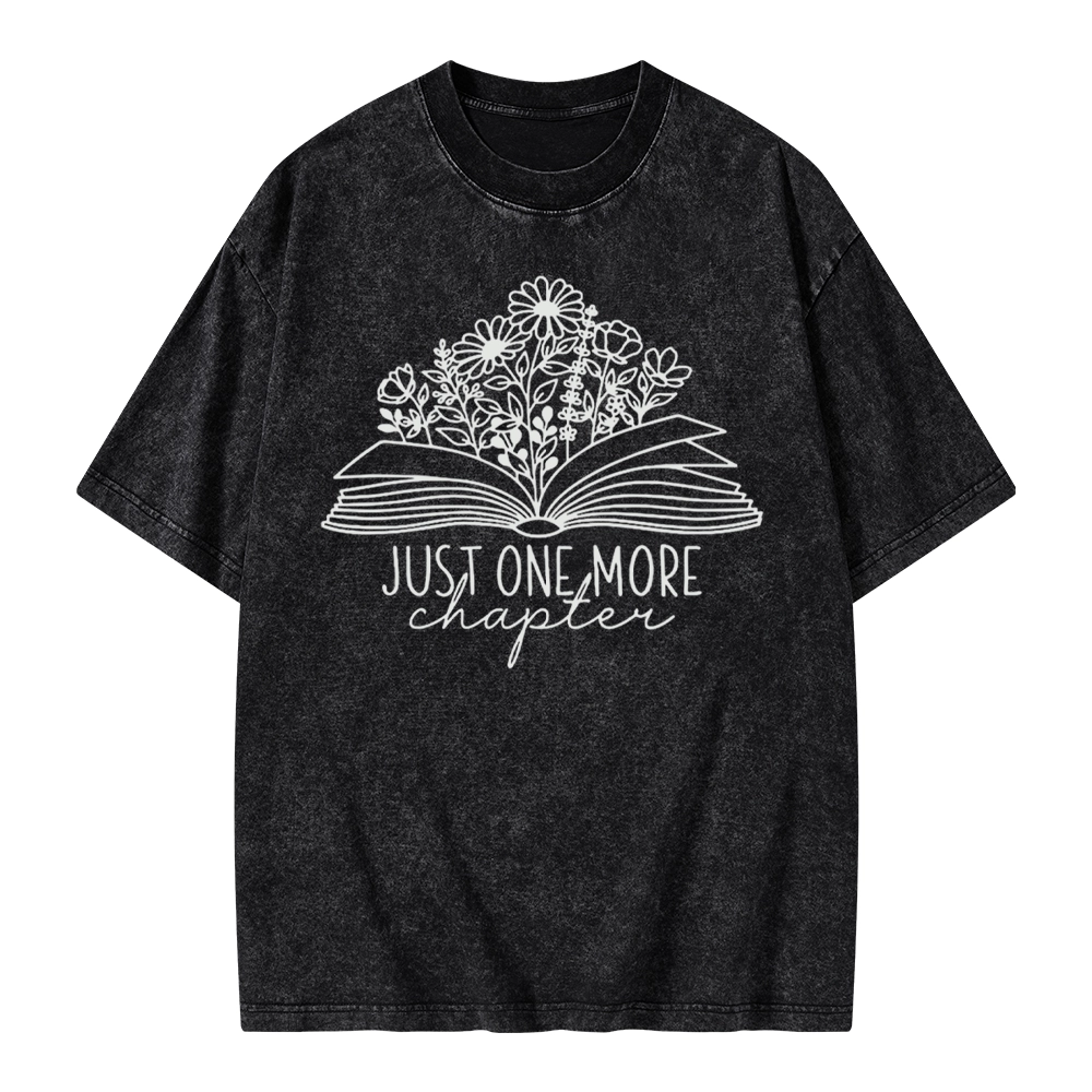 Pagewings Just One More Chapter Unisex Washed T-shirt