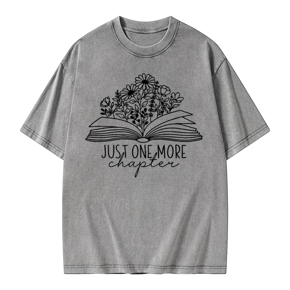 Pagewings Just One More Chapter Unisex Washed T-shirt