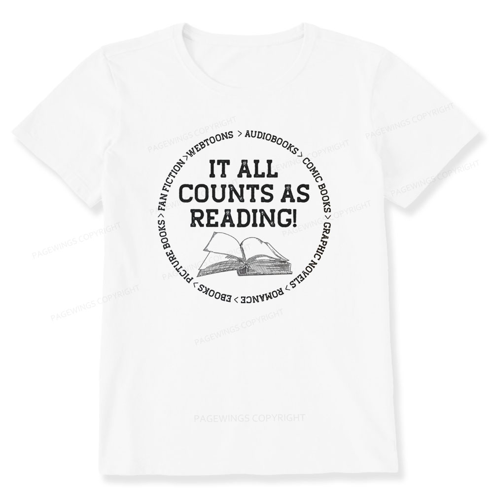 Pagewings It All Counts As Reading Unisex Classic T-shirt