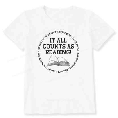 Pagewings It All Counts As Reading Unisex Classic T-shirt