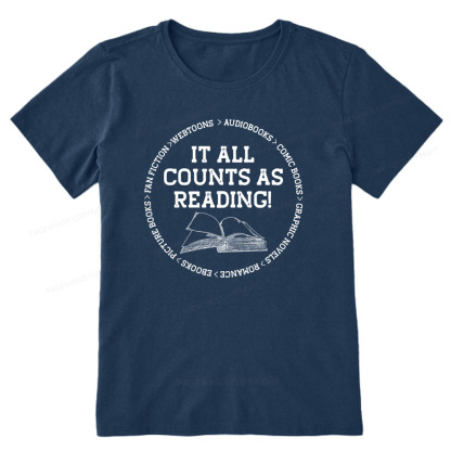 Pagewings It All Counts As Reading Unisex Classic T-shirt