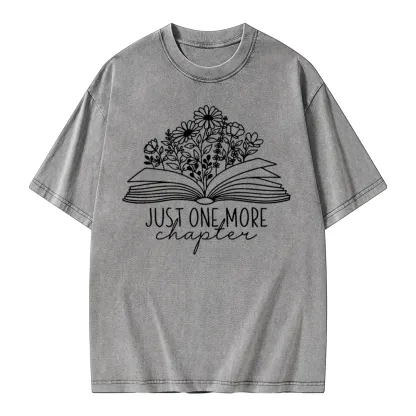 Pagewings Just One More Chapter Unisex Washed T-shirt
